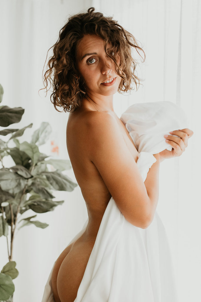 Boudoir Photoshoot & Outfit Ideas in Natural Light Photo Studio by Chelsea Beamer Photography